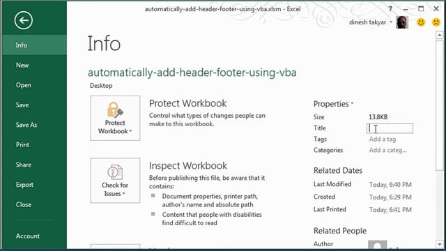 Automatically Add Header Footer to Excel Documents using VBA смотреть онлайн