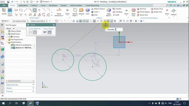 NX 2-dars. NX dasturida sketch uskunalaridan foydalanish смотреть онлайн