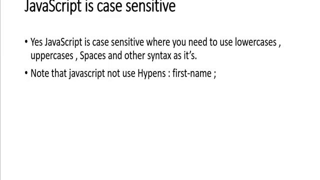 JavaScript Session 15 JavaScript is Case Sensitive смотреть онлайн