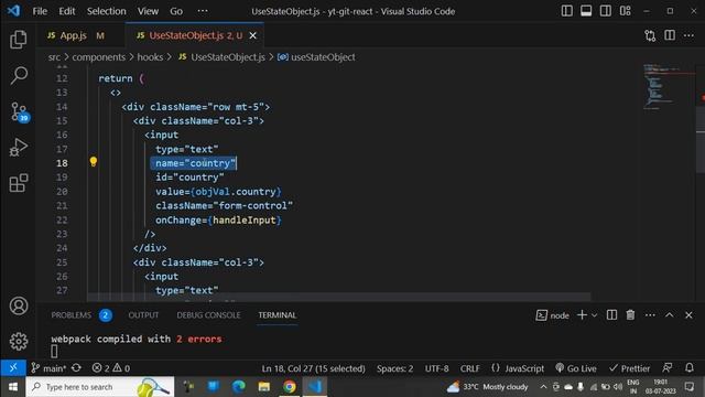 Part-60: useState() method with Objects in react js. #like #share #subscribe #viral #reactjs смотреть онлайн