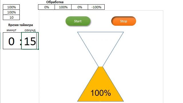 Timer in Excel hourglass with animation смотреть онлайн