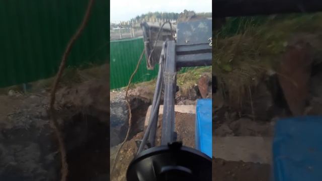 Эксковатор -погрузчик мтз -82 работа челюсным ковшлм смотреть онлайн