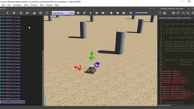 Webots Python ile Robot üzerinde ki Distance Sensor Kontrolleri - Webots Python Dersleri #5 смотреть онлайн