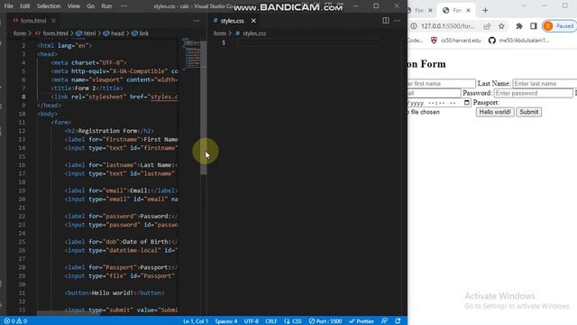 How to Design a Simple Form Using HTML and CSS смотреть онлайн