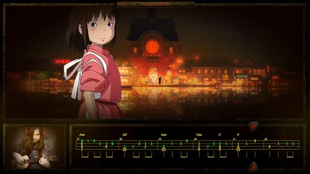 (Spirited Away) Always with me いつも何度でも | ukulele cover + tabs | fingerstyle смотреть онлайн