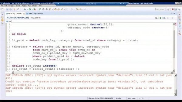 Debugging SAP HANA Procedure | How to debug SAP HANA SQL Script Stored Procedures | HANA  Debugging