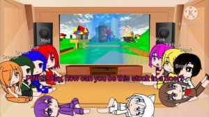 Among Us Reacts to SMG4: Mario Gets his PINGAS Stuck In The Door