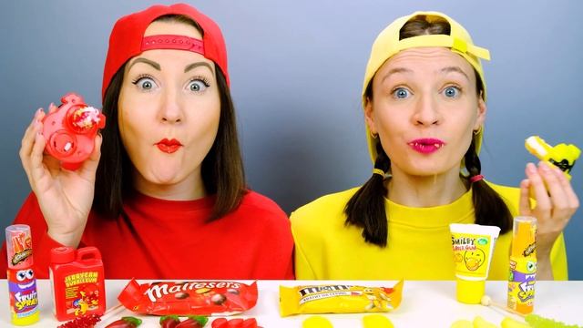 КРАСНАЯ ЕДА ИЛИ ЖЕЛТАЯ? 24 ЧАСА ЕДИМ ЕДУ ОДНОГО ЦВЕТА ЧЕЛЛЕНДЖ от Пико Поки смотреть онлайн