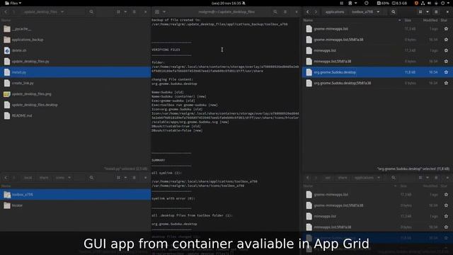 Fedora Silverblue: show GUI app from toolbox in AppGrid (short) смотреть онлайн