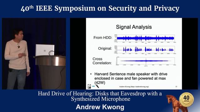Hard Drive of Hearing: Disks that Eavesdrop with a Synthesized Microphone смотреть онлайн