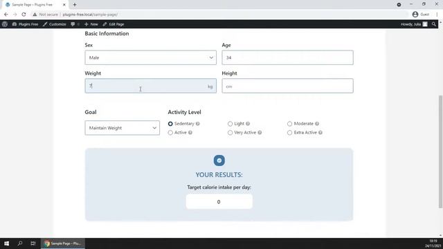 WP Calorie Calculator FREE (with macros) смотреть онлайн