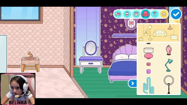 QUARTO ROXO E VERDE VS QUARTO COLORIDO ARCO IRIS NO TOCA LIFE (LADY JOKER VS RAPINA) BELINHA GAMES