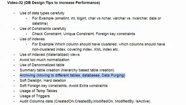 Part 32 - Databases - Tips for DB Design (Performance) смотреть онлайн