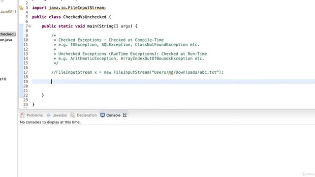 3 Checked and Unchecked Exception смотреть онлайн