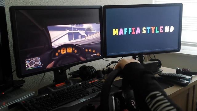 GTA V PC with a Racing Wheel [Logitech Driving Force GT] смотреть онлайн