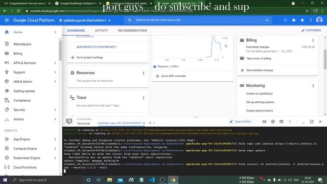 Continuous Delivery with Jenkins in Kubernetes Engine [GSP051] | Qwiklabs | Google cloud ready смотреть онлайн