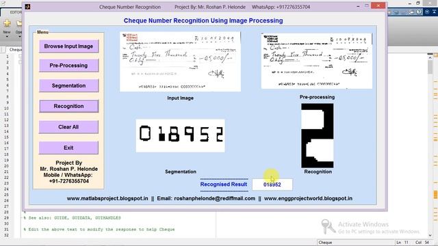 Cheque Number Recognition using matlab смотреть онлайн