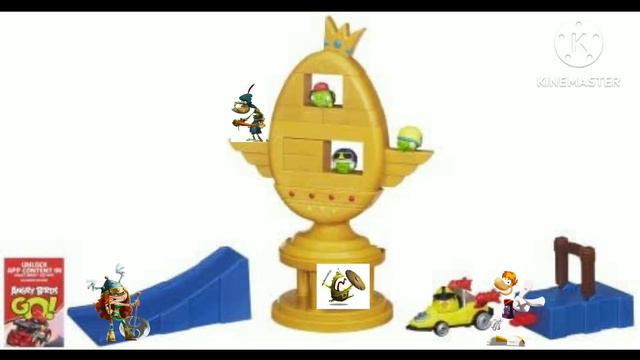Rayman legends angry birds go jenga trophy cup challenge game Hasbro gaming смотреть онлайн