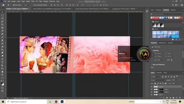 How to create Ink brush stroke wedding album design in Photoshop part -3 смотреть онлайн