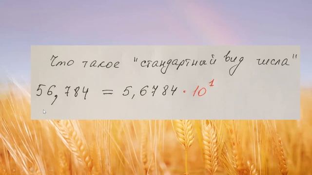 Стандартный вид числа смотреть онлайн