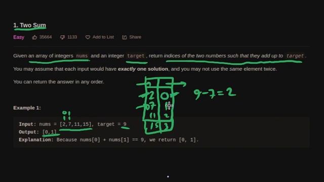 LeetCode 1: Two sum смотреть онлайн