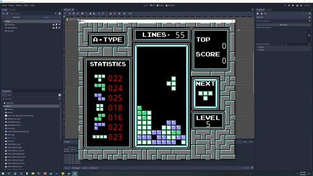 Tetris NES in Godot смотреть онлайн