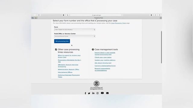 Как проверить сроки рассмотрения Вашего иммиграционного кейса в USCIS смотреть онлайн