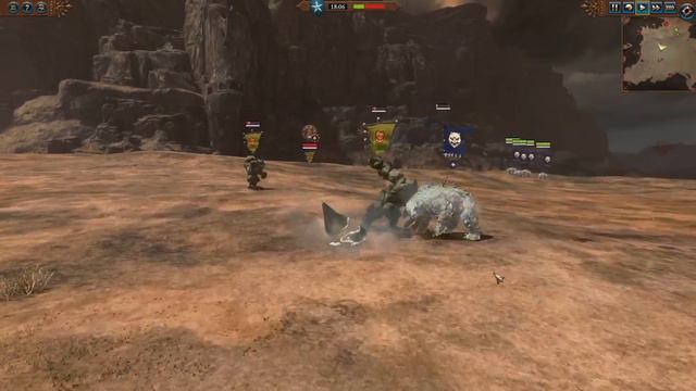 Бродячий идол vs Стихийный медведь: Total War Warhammer 3. Immortal Empires. тесты юнитов v 2.4.0 смотреть онлайн