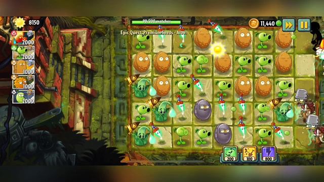 Plants vs Zombies 2 EPIC QUEST Premium Seeds - Aloe! Low Level Plants 🌱 смотреть онлайн