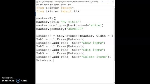11. Tkinter: Notebook смотреть онлайн
