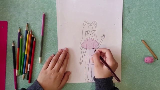 КАК НАРИСОВАТЬ ФЭНТЕЗИ ДЕВОЧКУ С УШКАМИ И ХВОСТОМ! #лучшедома смотреть онлайн