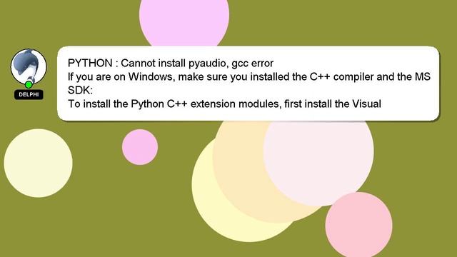 PYTHON : Cannot install pyaudio, gcc error смотреть онлайн