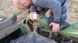 К-750 / Первые метры после ремонта мотора и заднего моста / Motorcycle K-750