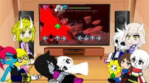 Реакция Undertale на Friday Nignt' Funkin Tricky Mod All cutscenes