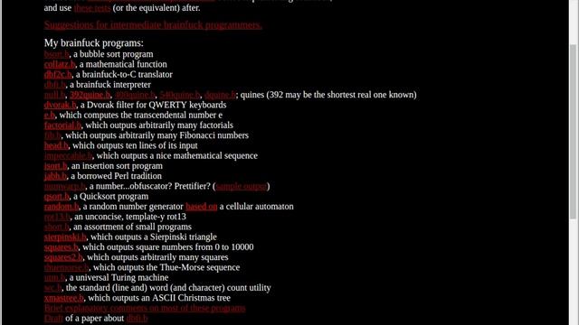 Brainfuck programming tutorial: part2 - environment & example programs смотреть онлайн