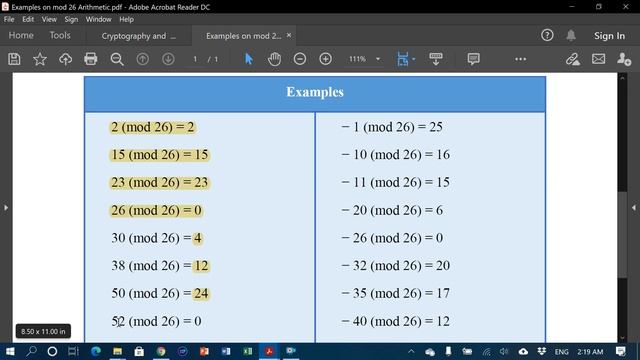 Information Security (4th Year Undergraduate) Course - Chapter 2 Part4 - mod 26 arithmetic смотреть онлайн