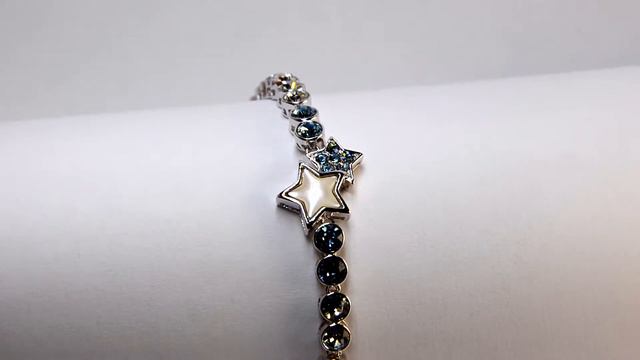 Изящный браслет с кристаллами Сваровски смотреть онлайн