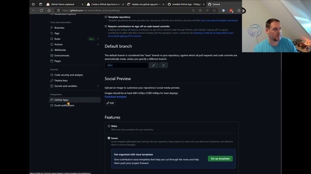 Working with GitHub Apps instead of a PAT смотреть онлайн
