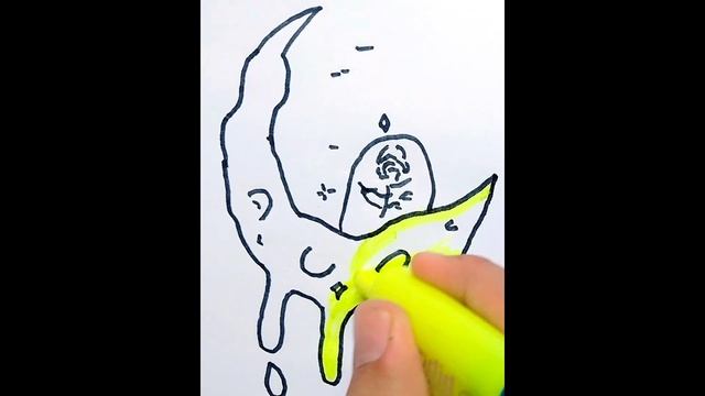 Как нарисовать луну смотреть онлайн
