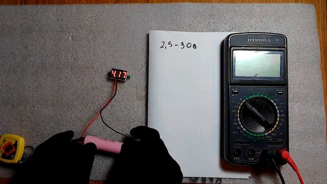 Цифровой мини вольтметр / Измеряемое напряжение: DC от 2.5 - 30 Вольт, 2 провода смотреть онлайн