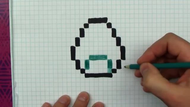 How to Draw a Minecraft Diamond - Step by Step смотреть онлайн