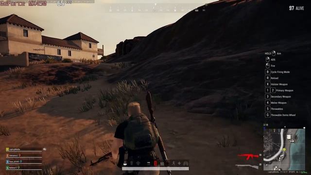 ? NVIDIA GeForce MX450 (GDDR6, 25W) - PUBG Gameplay Benchmarks (1080p)