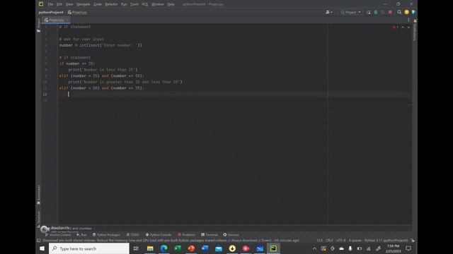 Python IF Statement смотреть онлайн