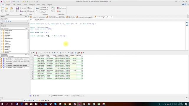 Строковые функции Oracle SQL - substr, like, replace смотреть онлайн