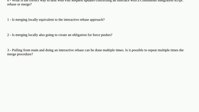 What is the correct way to deal with Pull Request updates concerning an interface with a Continuo.. смотреть онлайн