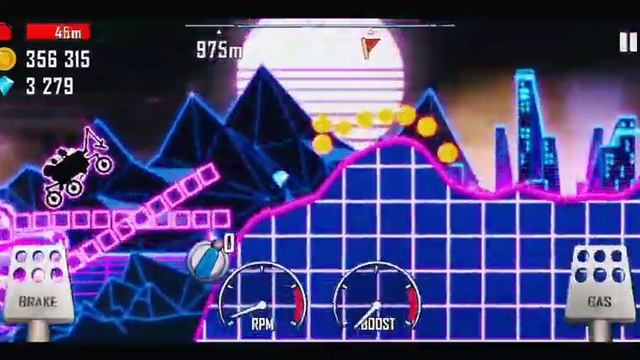 || Hill climb racing || Walkthrough Neon with Moonlander смотреть онлайн