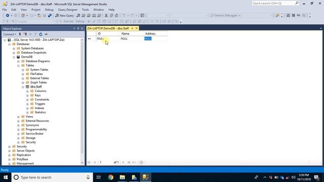Creating First Table in SQL Server Database смотреть онлайн