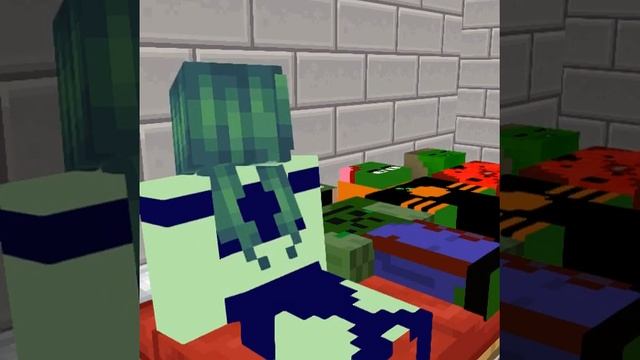 Zombie boy vs Zombie girl minecraft animation troll!! #shorts #minecraft смотреть онлайн