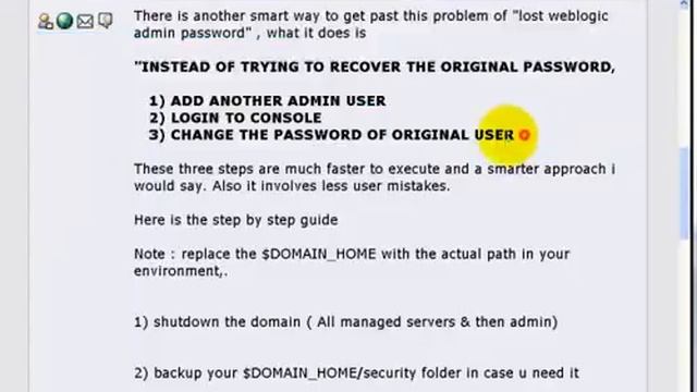 5 Min way to recover weblogic administrator password смотреть онлайн