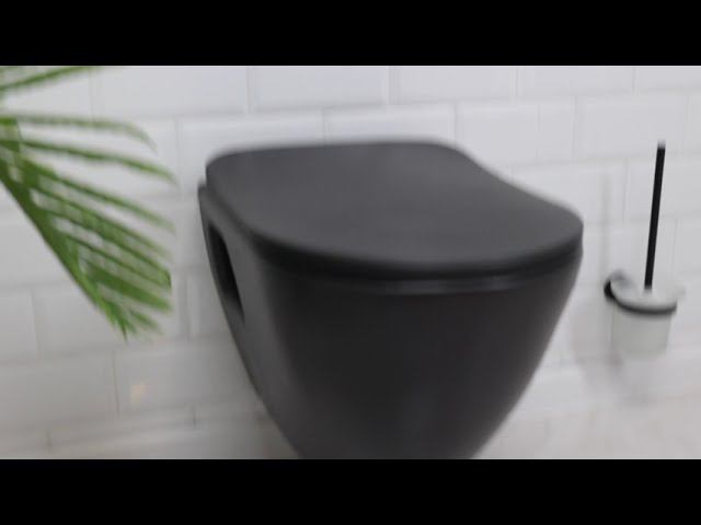 Унитаз подвесной TP325 11SM00E 0000, Creavit, с сиденьем дюропласт, черный смотреть онлайн
